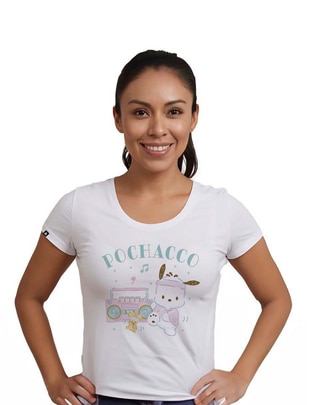 Playera manga corta cuello redondo para mujer Playera manga corta cuello redondo para mujer