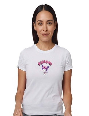 Playera manga corta cuello redondo para mujer