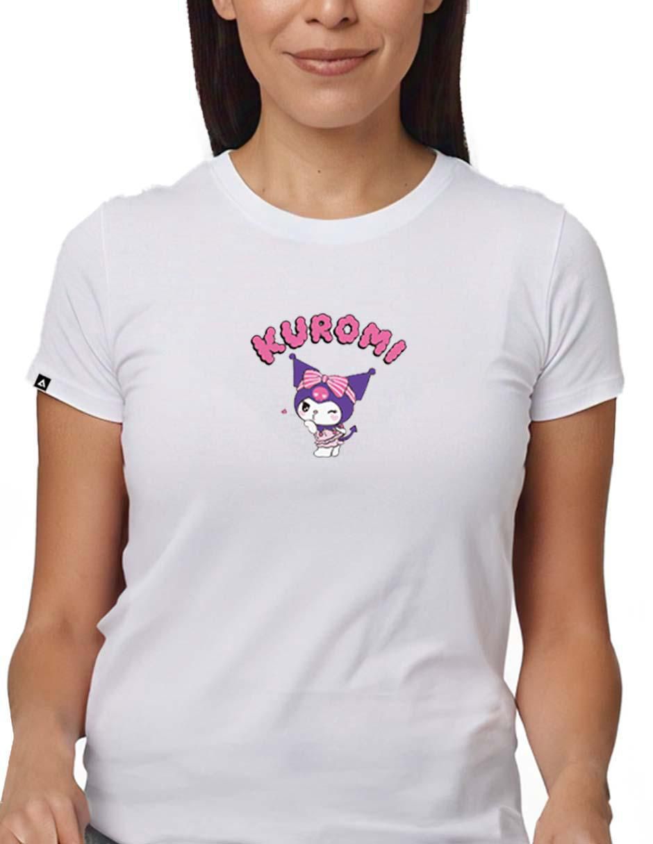 Playera manga corta Sanrio cuello redondo para mujer