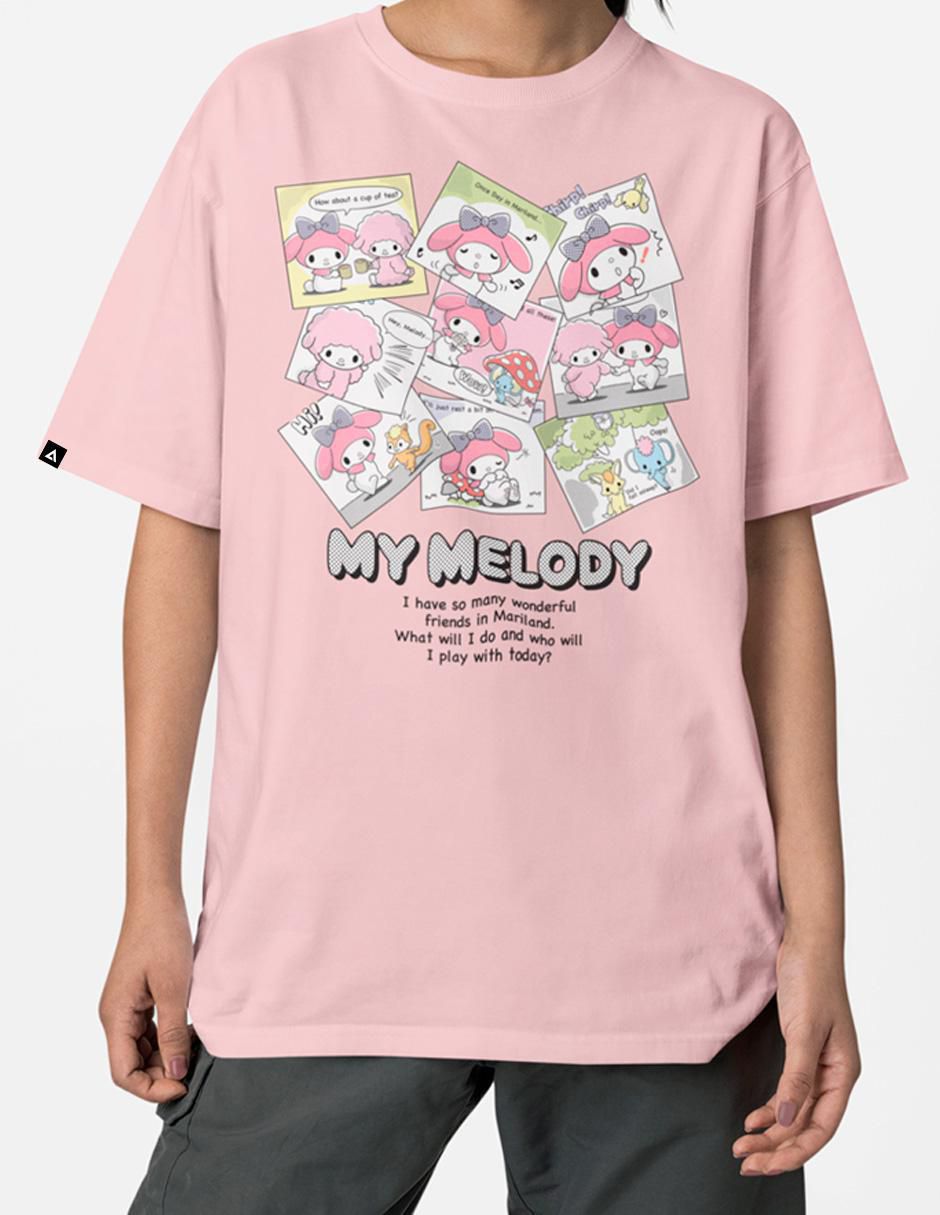 Playera manga corta Sanrio cuello redondo para mujer