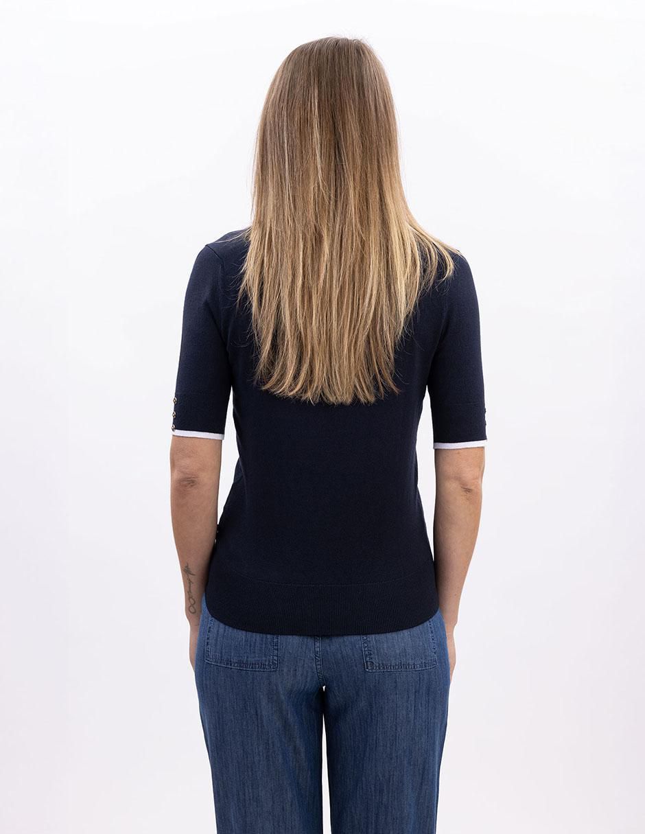 Blusa Nautica manga corta para mujer