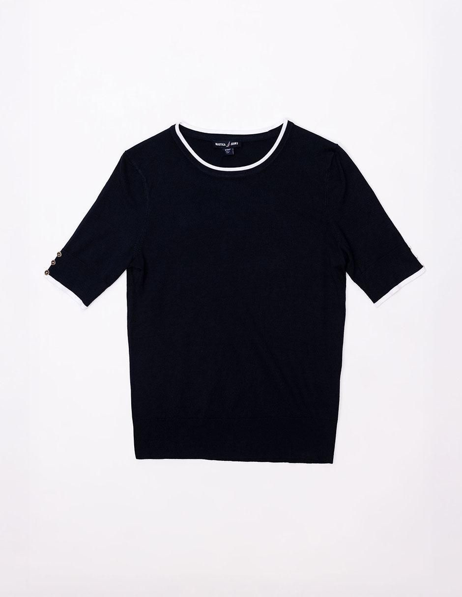 Blusa Nautica manga corta para mujer