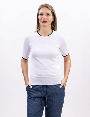 Blusa Nautica manga corta para mujer