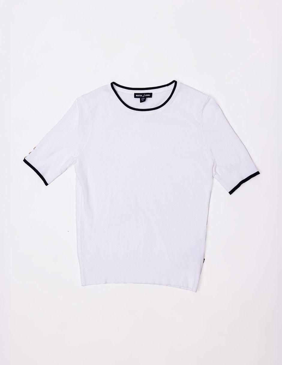 Blusa Nautica manga corta para mujer