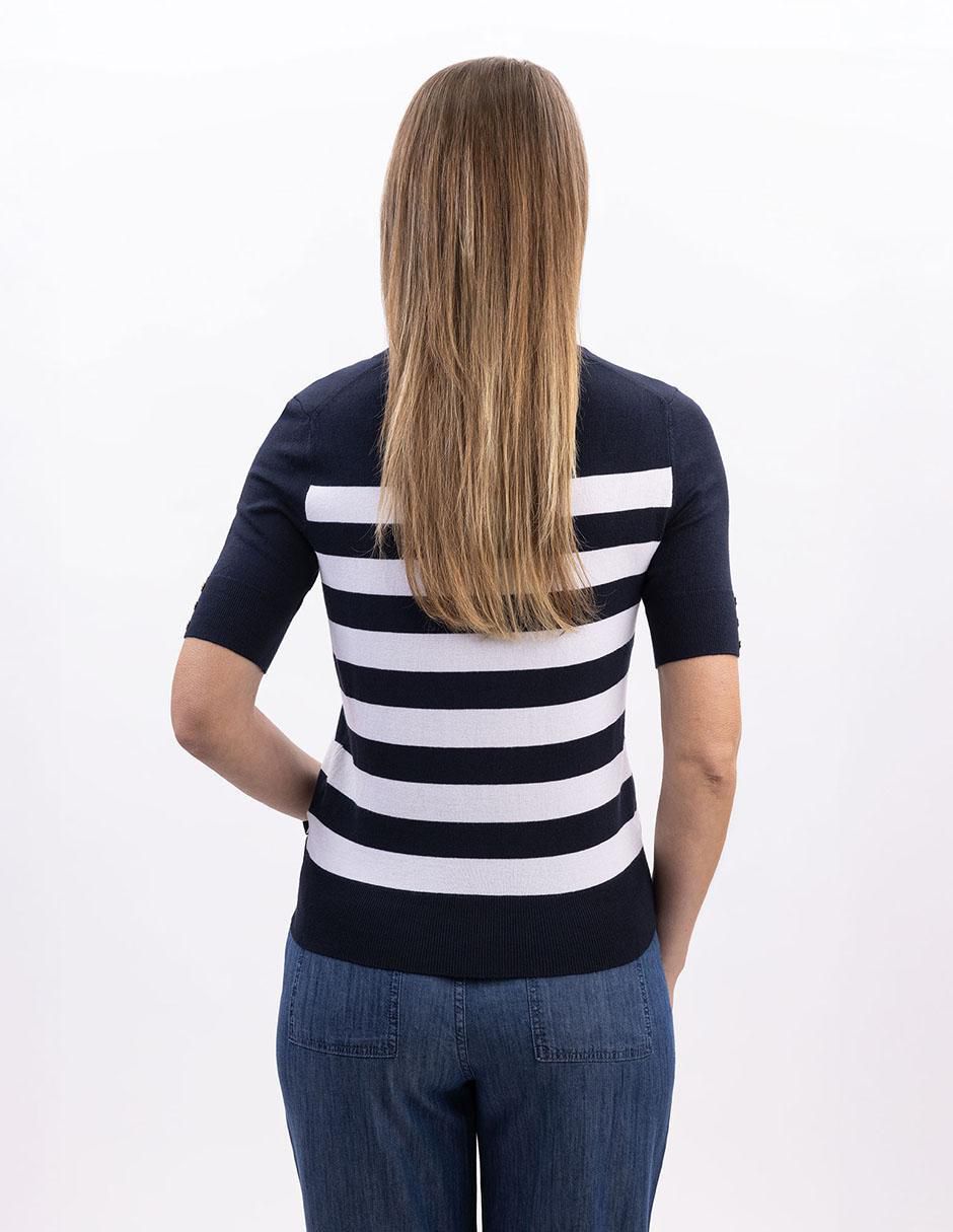 Blusa Nautica manga corta para mujer