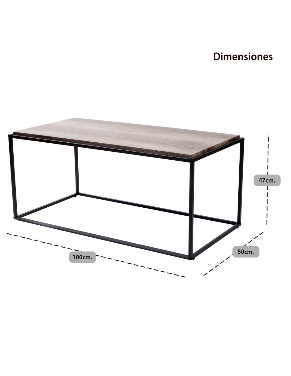 Mesa de centro armable minimalista de MDF 3