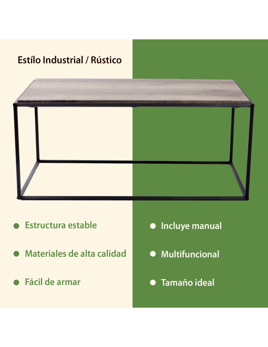 Mesa de centro armable minimalista de MDF 2