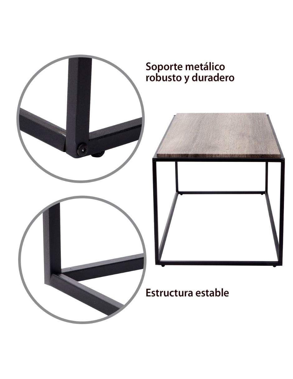 Mesa de centro armable minimalista de MDF 7