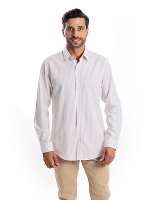 Camisa casual de algodón manga larga para hombre Camisa casual de algodón manga larga para hombre