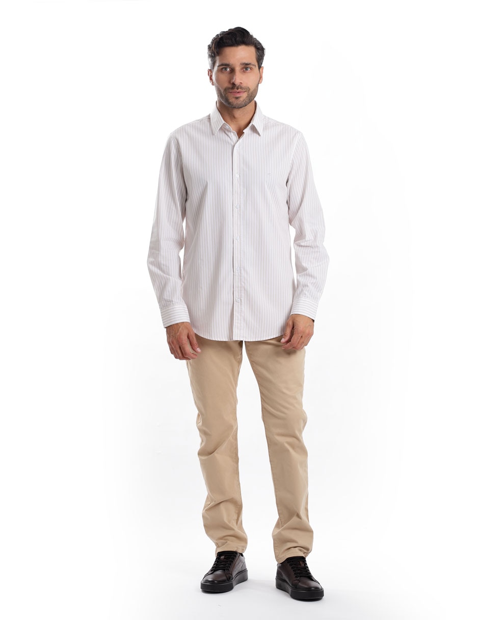 Camisa casual de algodón manga larga para hombre 5