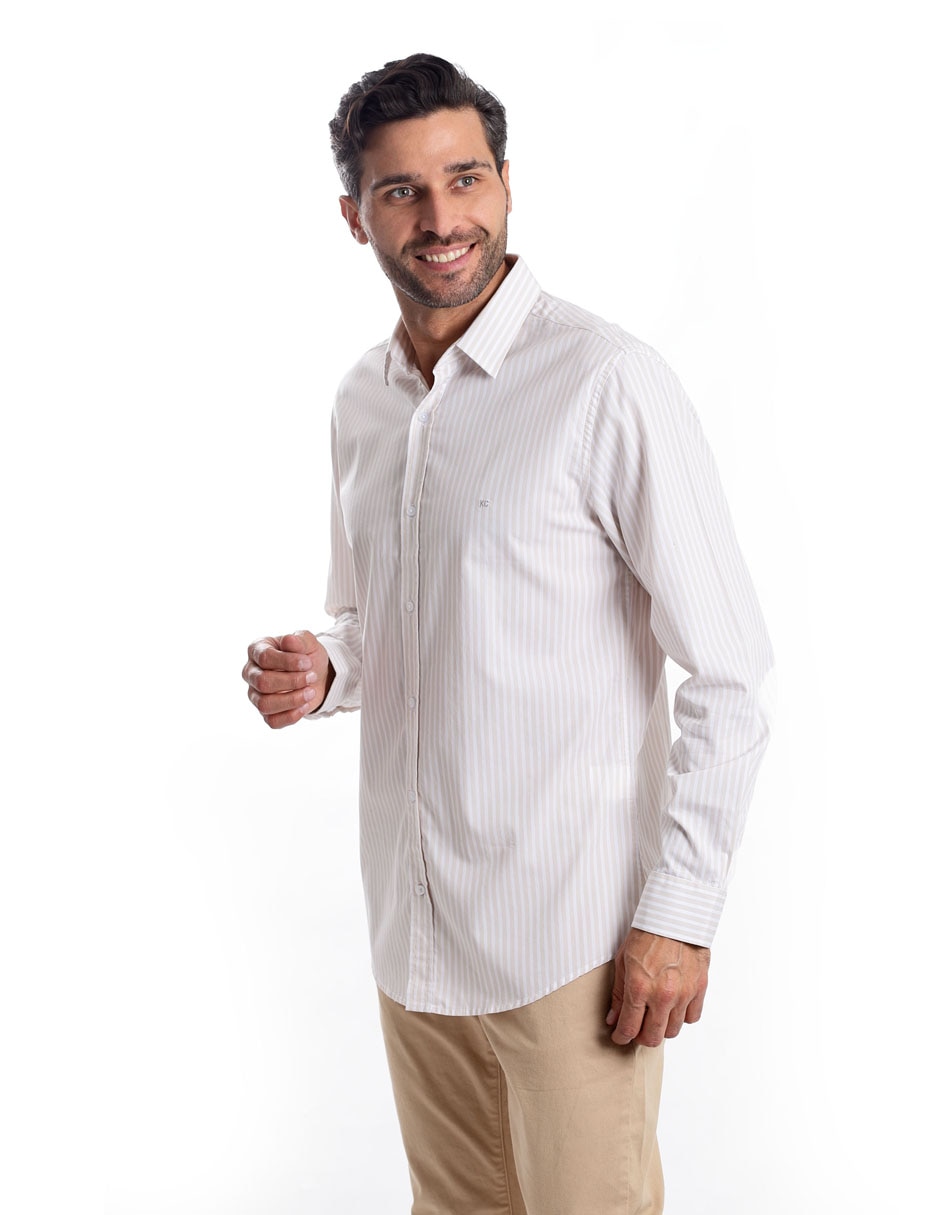 Camisa casual de algodón manga larga para hombre 2