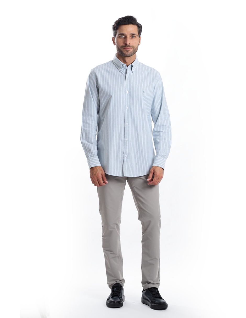 Camisa casual manga larga para hombre 2