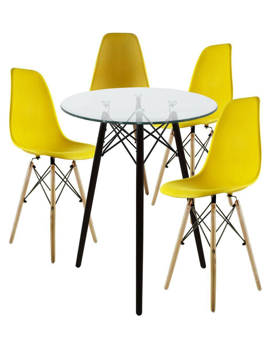 Comedor Oslo para 4 personas de cristal templado Comedor Oslo para 4 personas de cristal templado