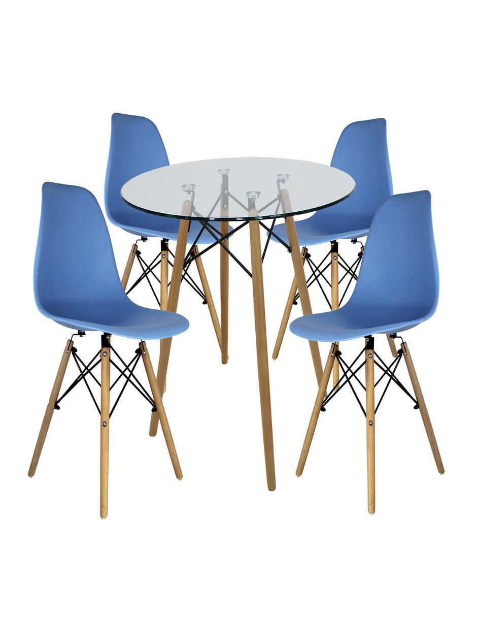 Comedor Oslo para 4 personas de cristal templado