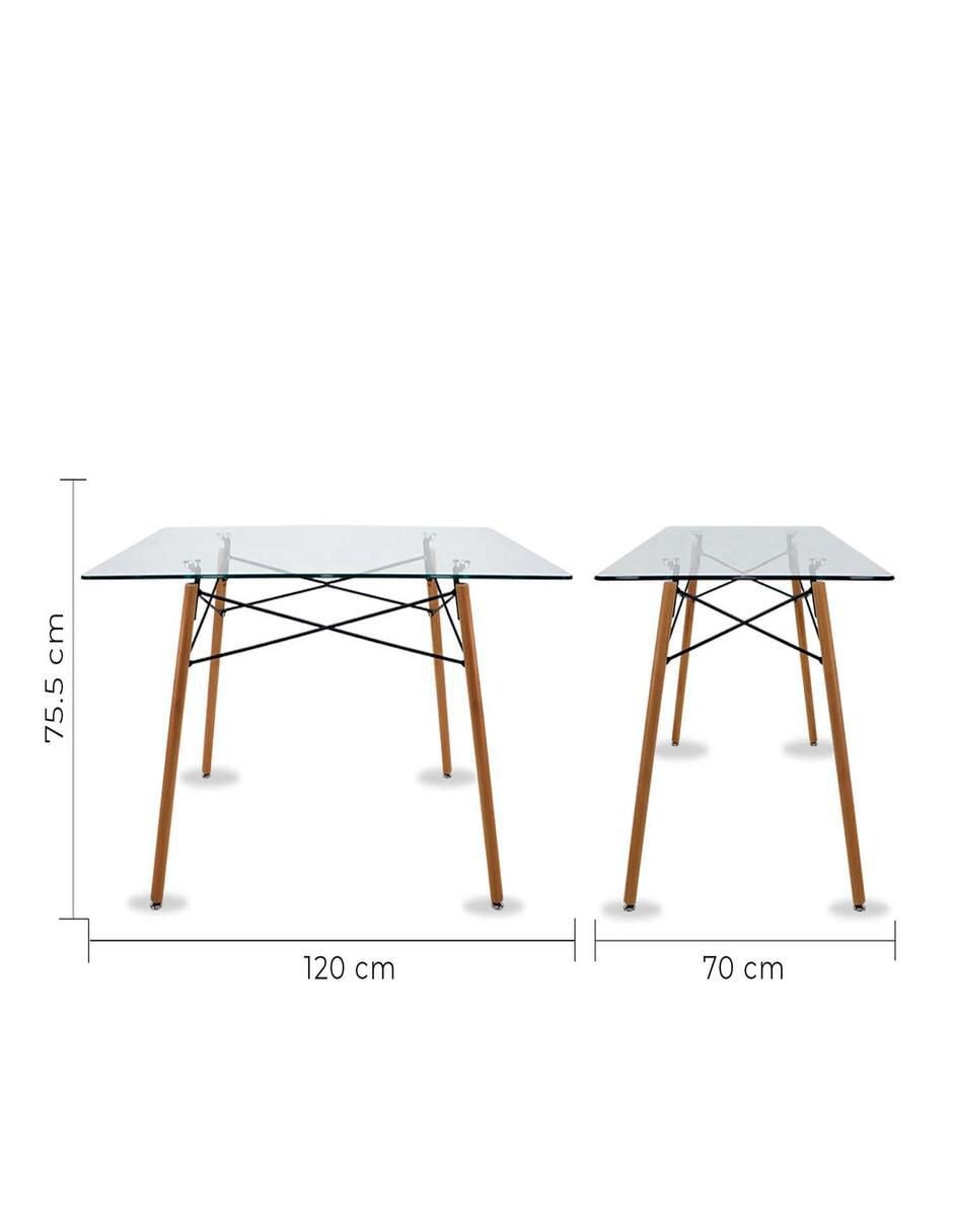 Comedor Oslo para 4 personas de cristal templado 6