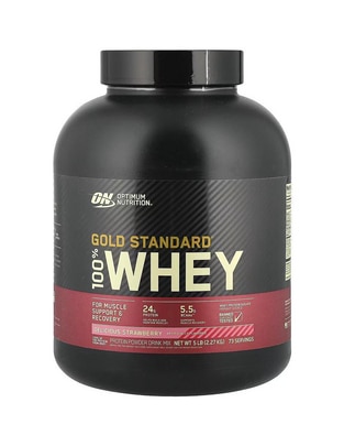 Suplemento Proteína Gold 100% Whey con aminoácidos sabor fresa de 2.2 kg Suplemento Proteína Gold 100% Whey con aminoácidos sabor fresa de 2.2 kg