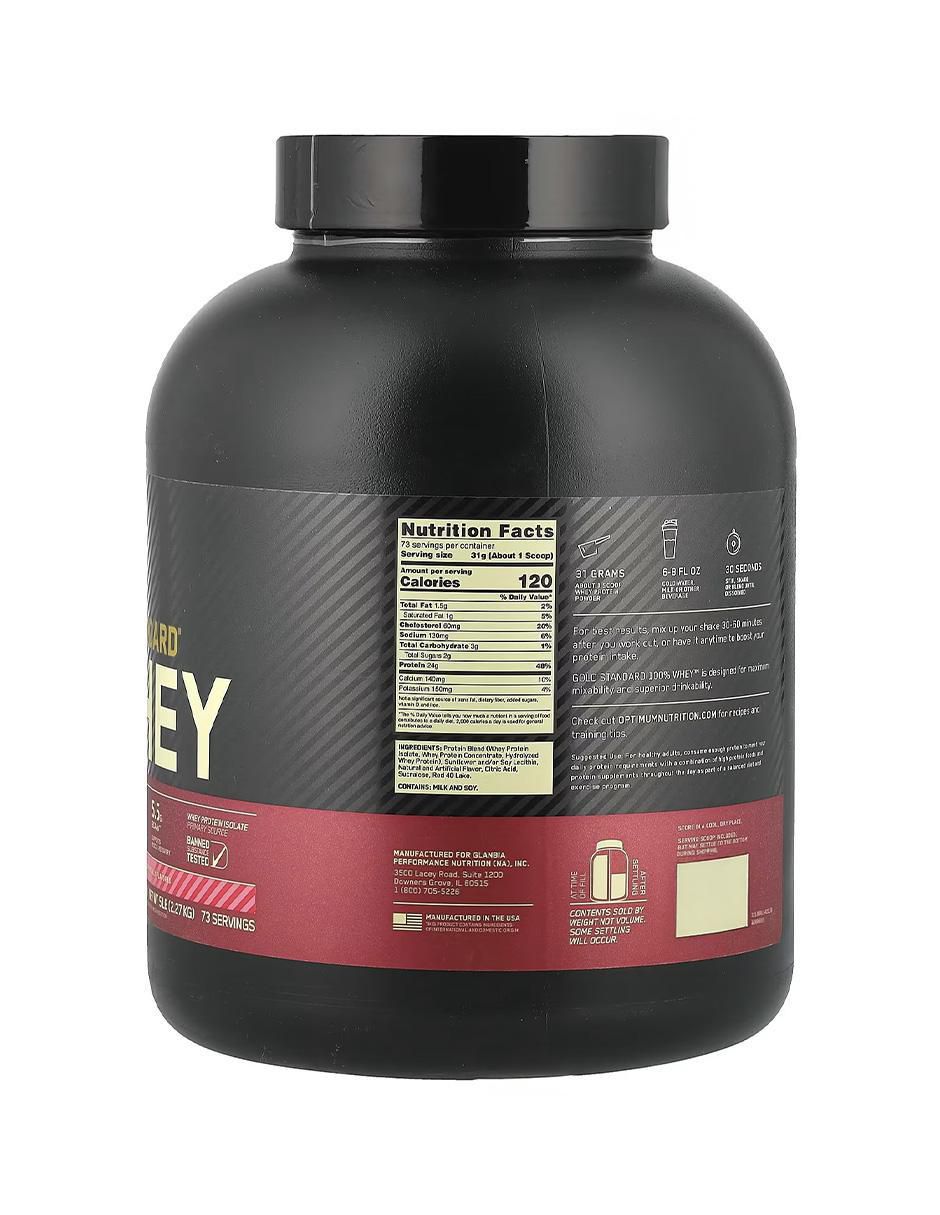 Suplemento Proteína Gold 100% Whey con aminoácidos sabor fresa de 2.2 kg 2