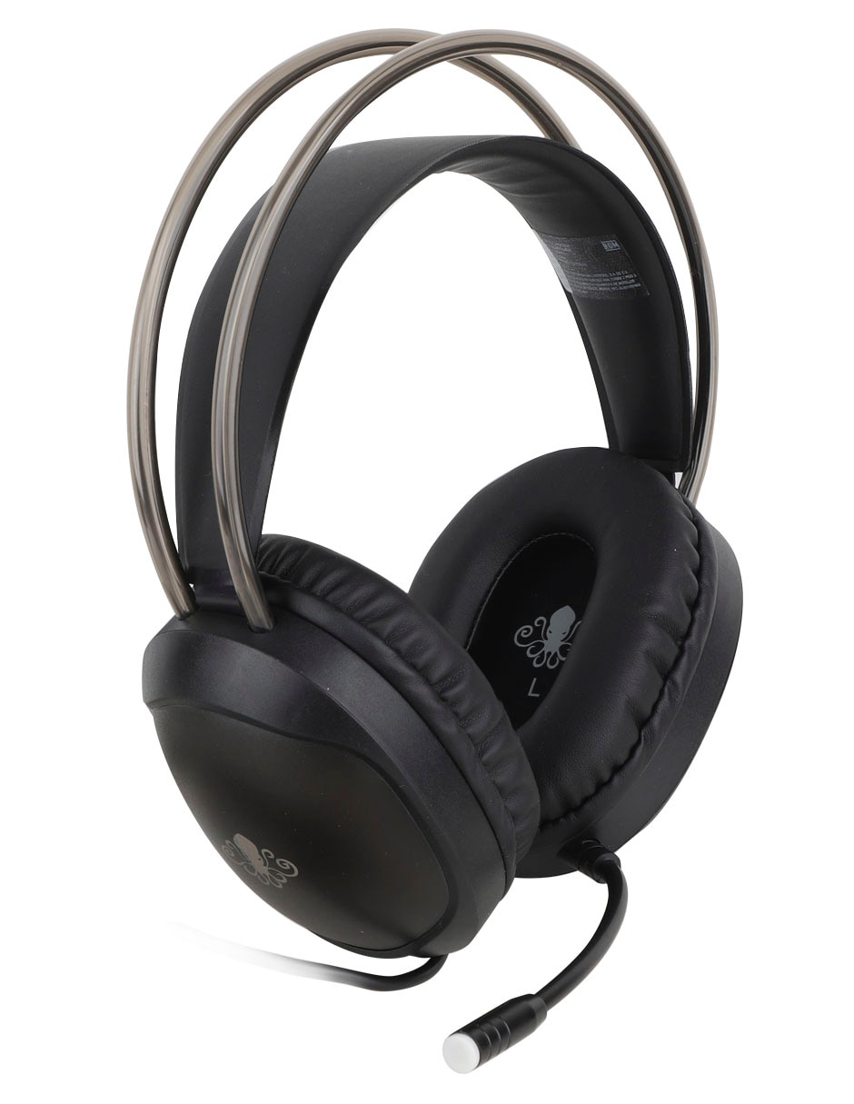 Audífonos Gamer Ground Gaming alámbricos RGB INT-MM129