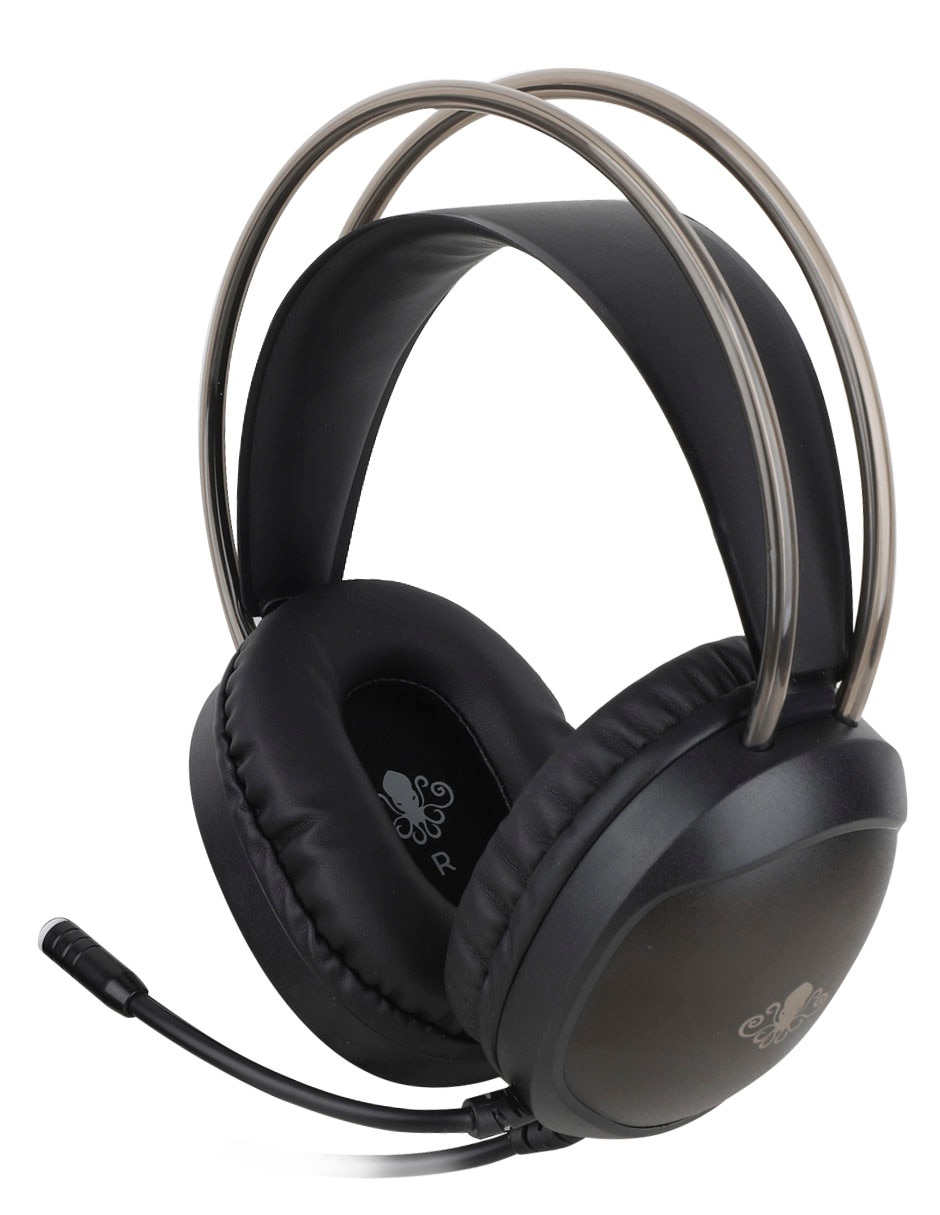 Audífonos Gamer Ground Gaming alámbricos RGB INT-MM129