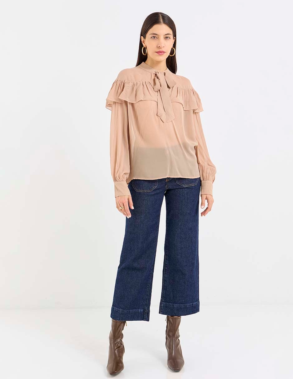 Blusa manga larga para mujer 6