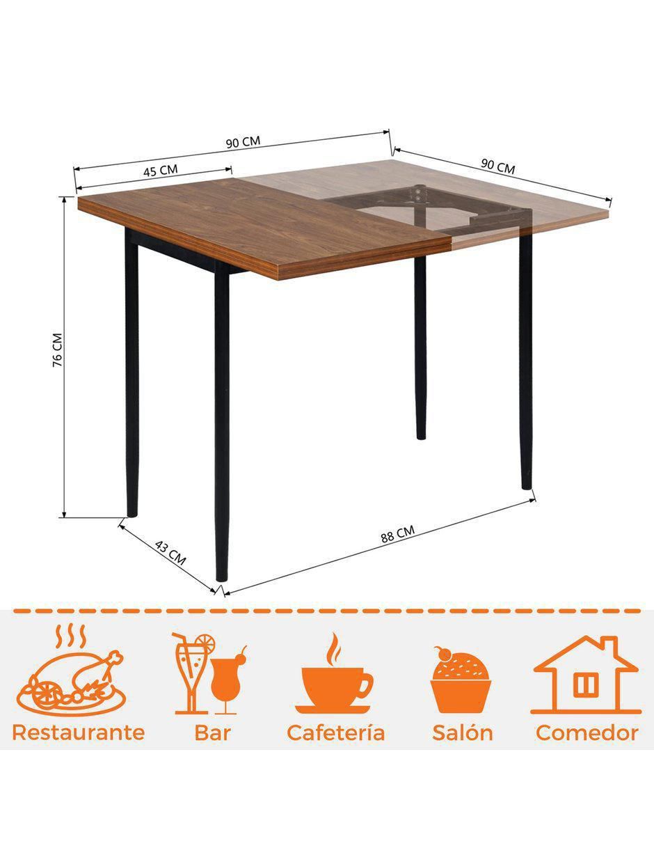 Mesa de comedor extensible armable 8
