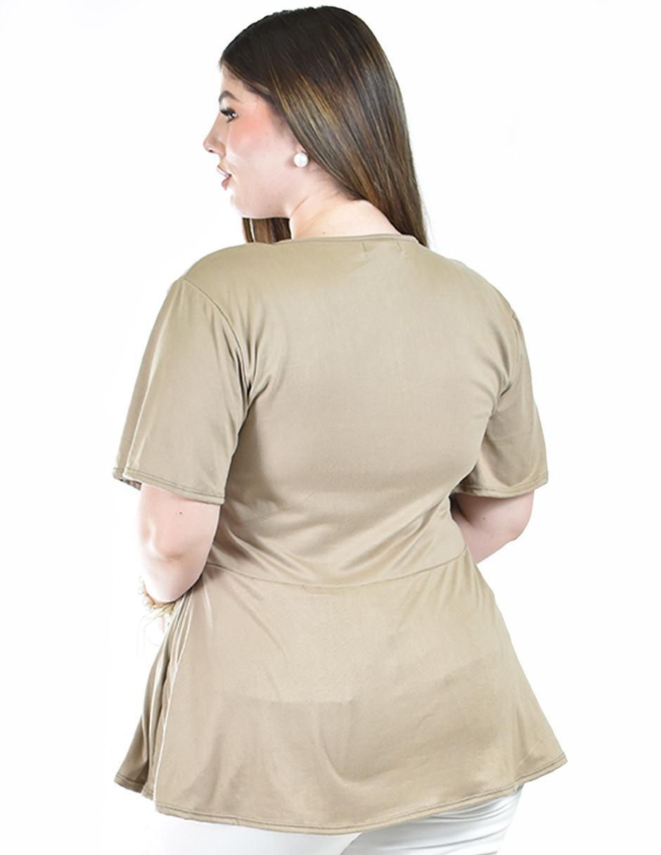 Blusa Roman Fashion manga corta para mujer