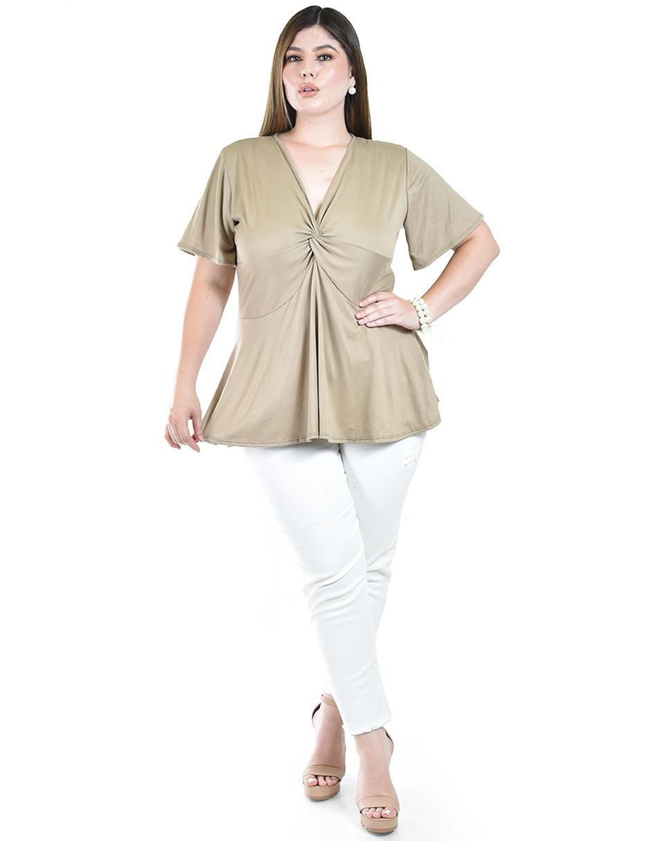 Blusa Roman Fashion manga corta para mujer