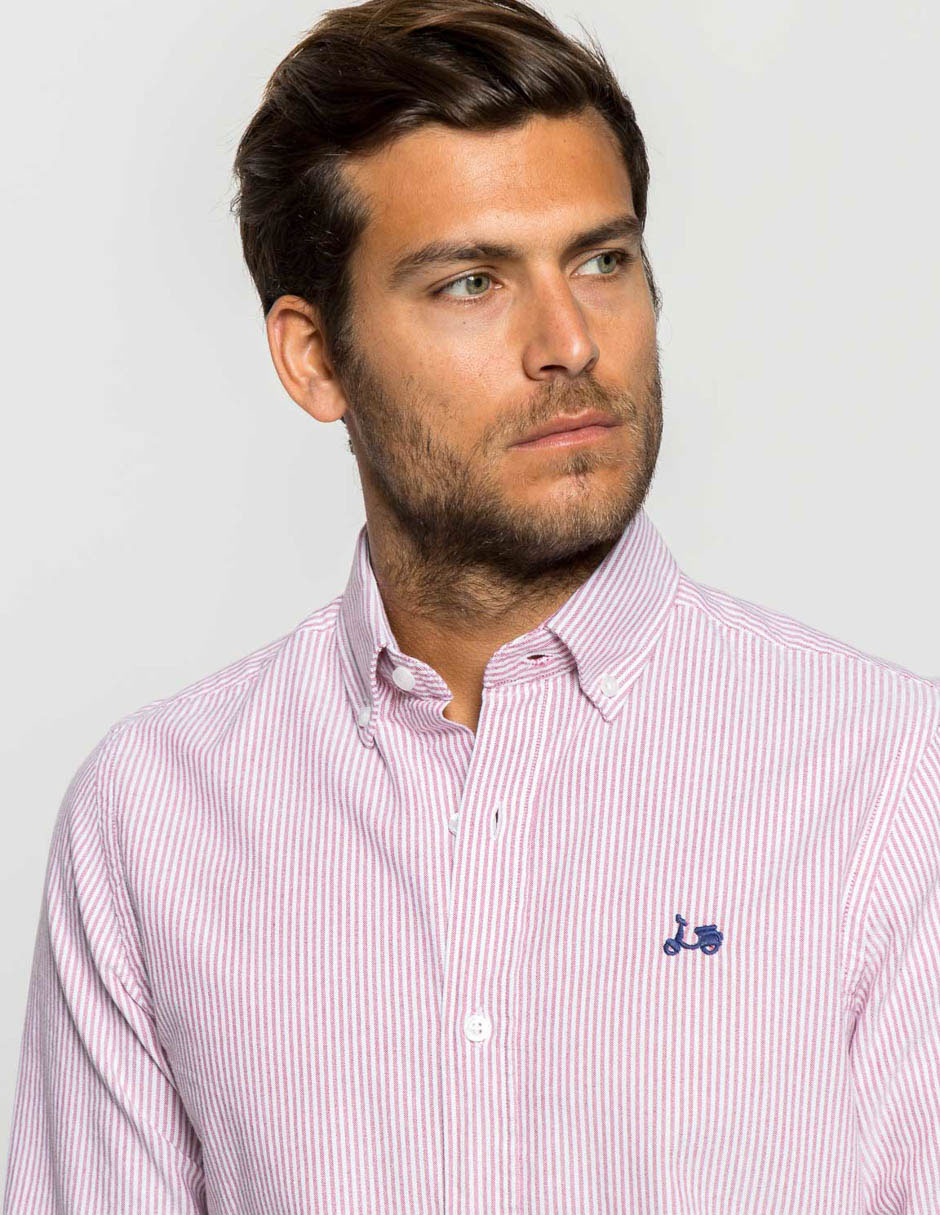 Camisa casual Scotta de algodón manga larga para hombre