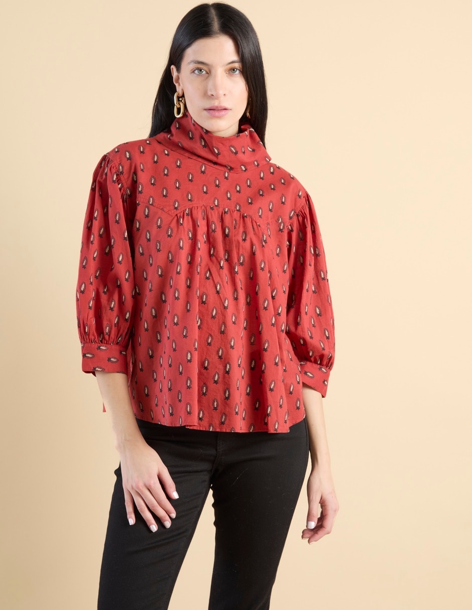 Blusa manga larga para mujer