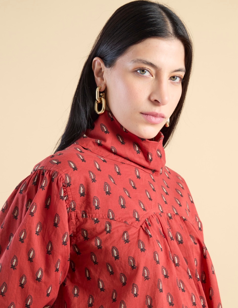 Blusa manga larga para mujer