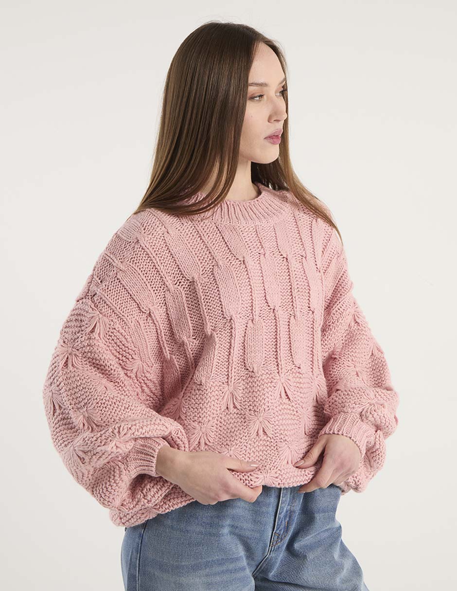 Suéter cuello redondo para mujer 1