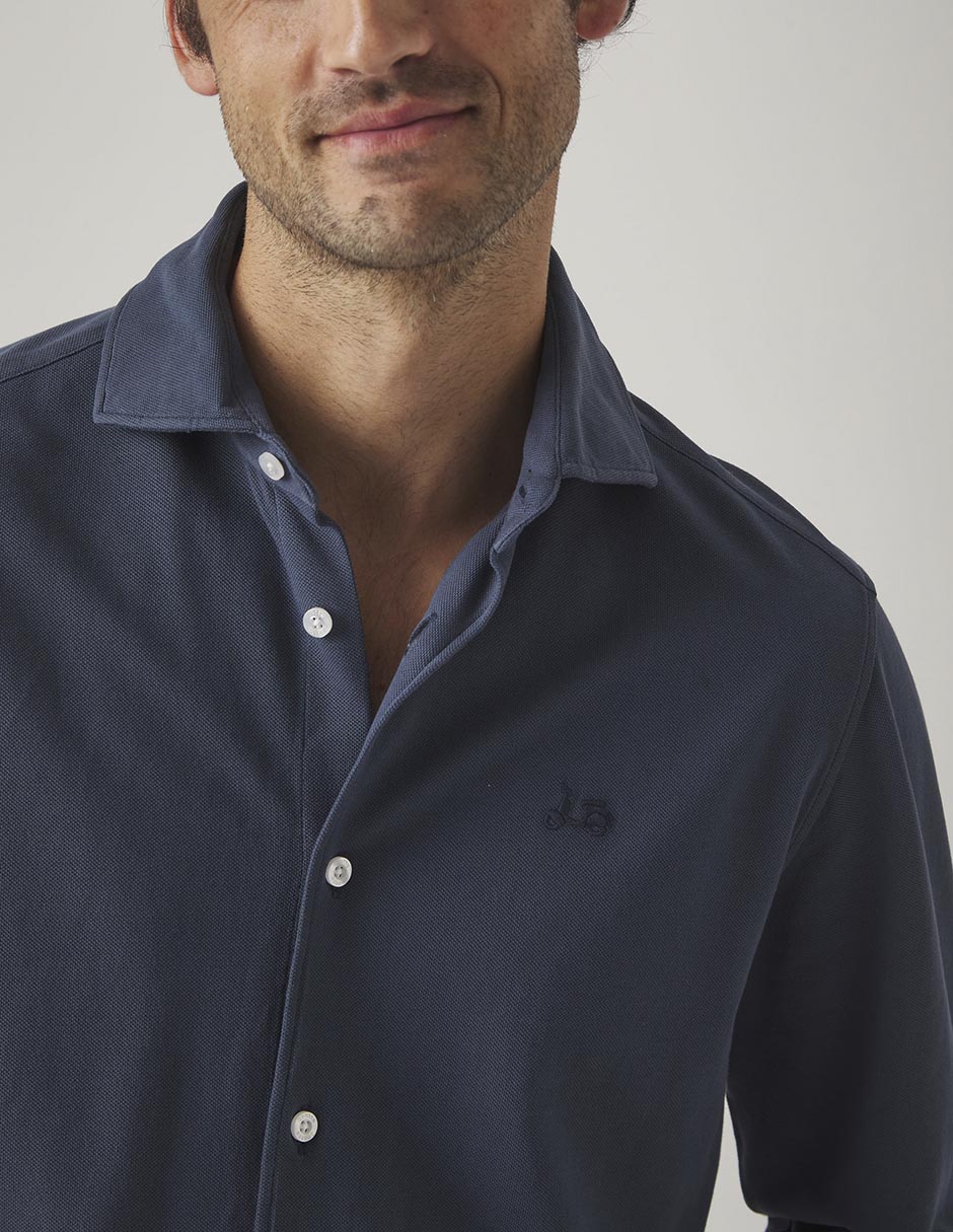 Camisa casual Scotta de algodón manga larga para hombre