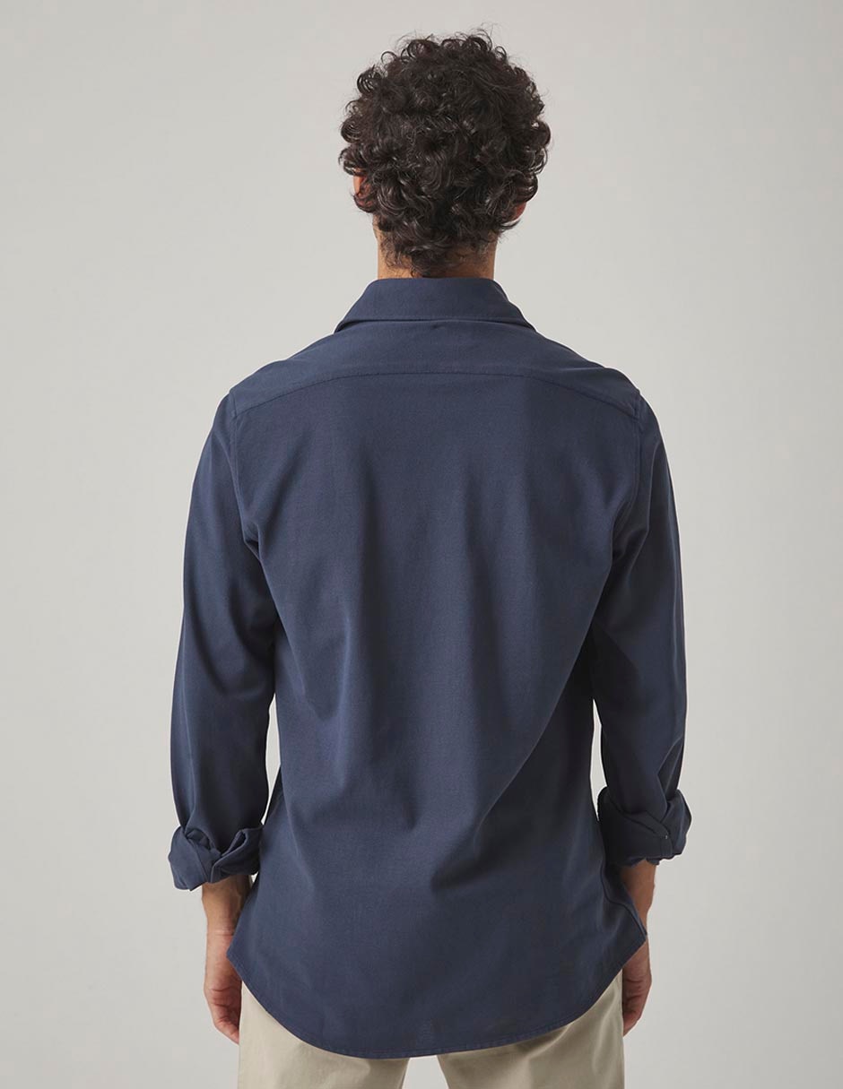 Camisa casual Scotta de algodón manga larga para hombre