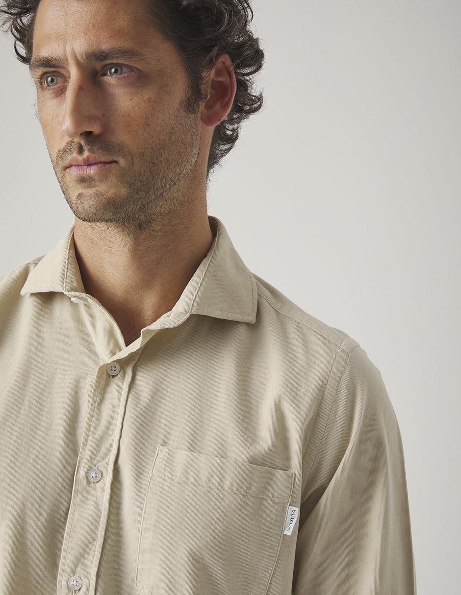 Camisa casual de algodón manga larga para hombre 4