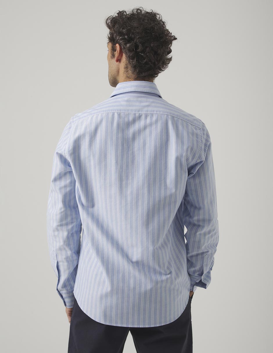 Camisa casual Scotta de algodón manga larga para hombre