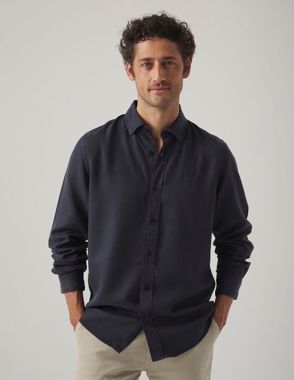 Camisa casual manga larga para hombre