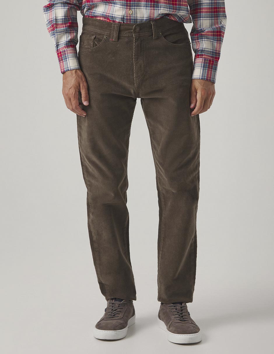 Pantalón slim de algodón para hombre