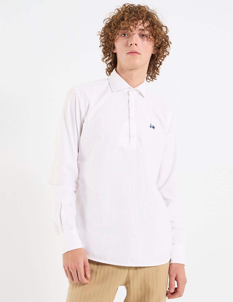 Camisa business casual de algodón manga larga para hombre Camisa business casual de algodón manga larga para hombre