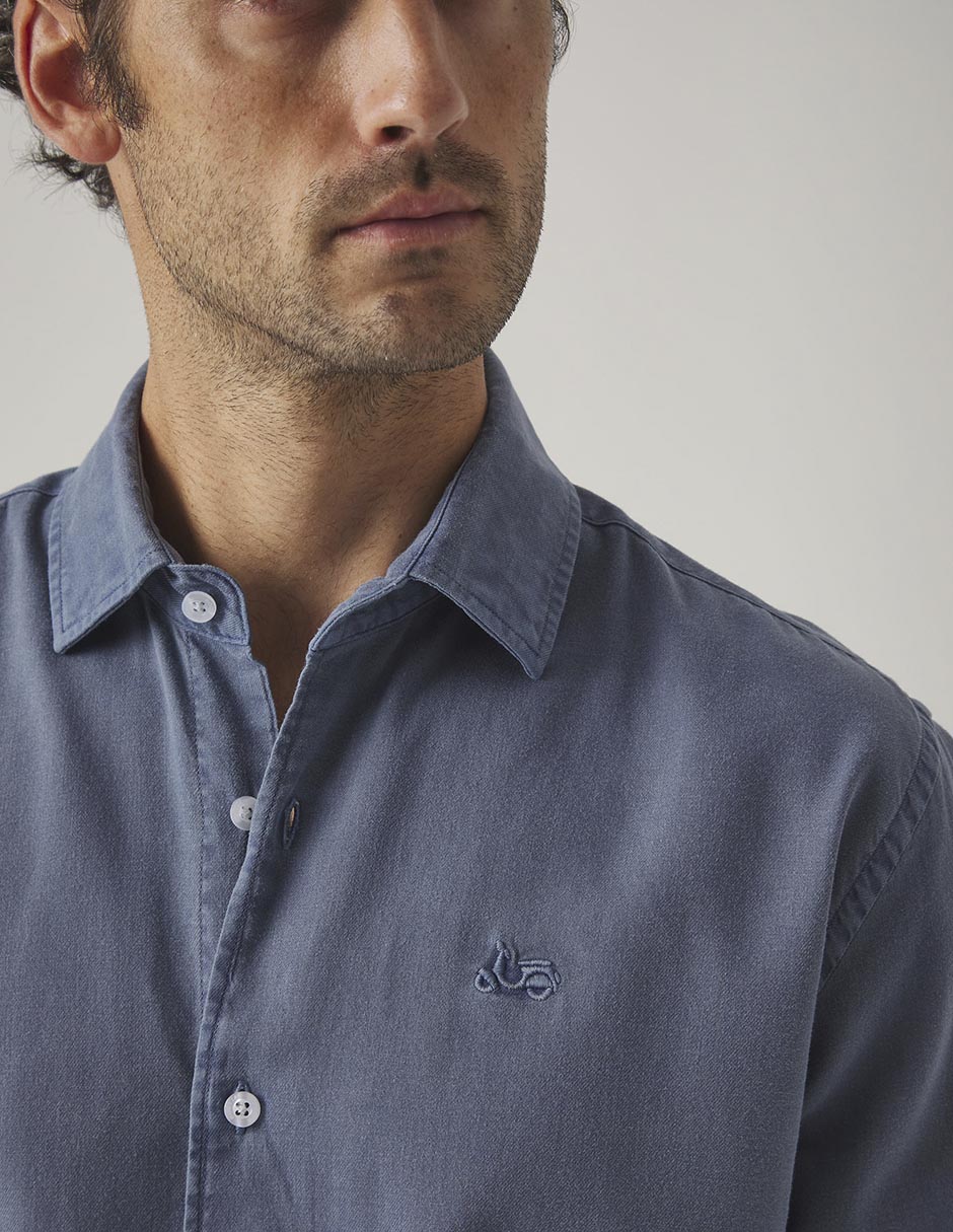 Camisa casual de algodón manga larga para hombre 3
