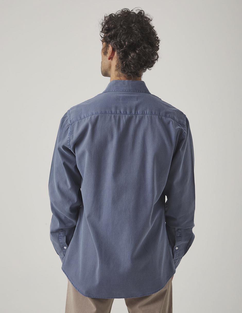 Camisa casual de algodón manga larga para hombre 2