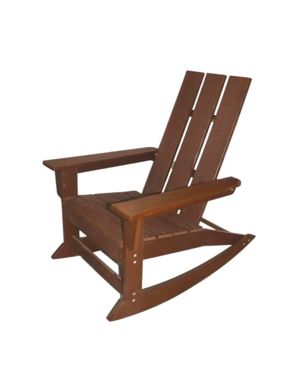 Silla mecedora Adirondack de plástico 2