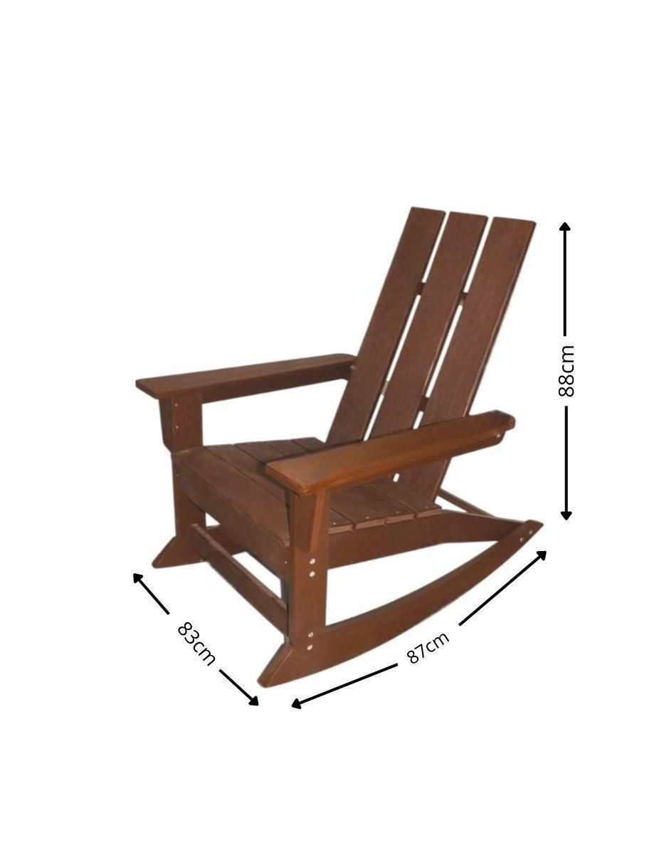 Silla mecedora Adirondack de plástico 3