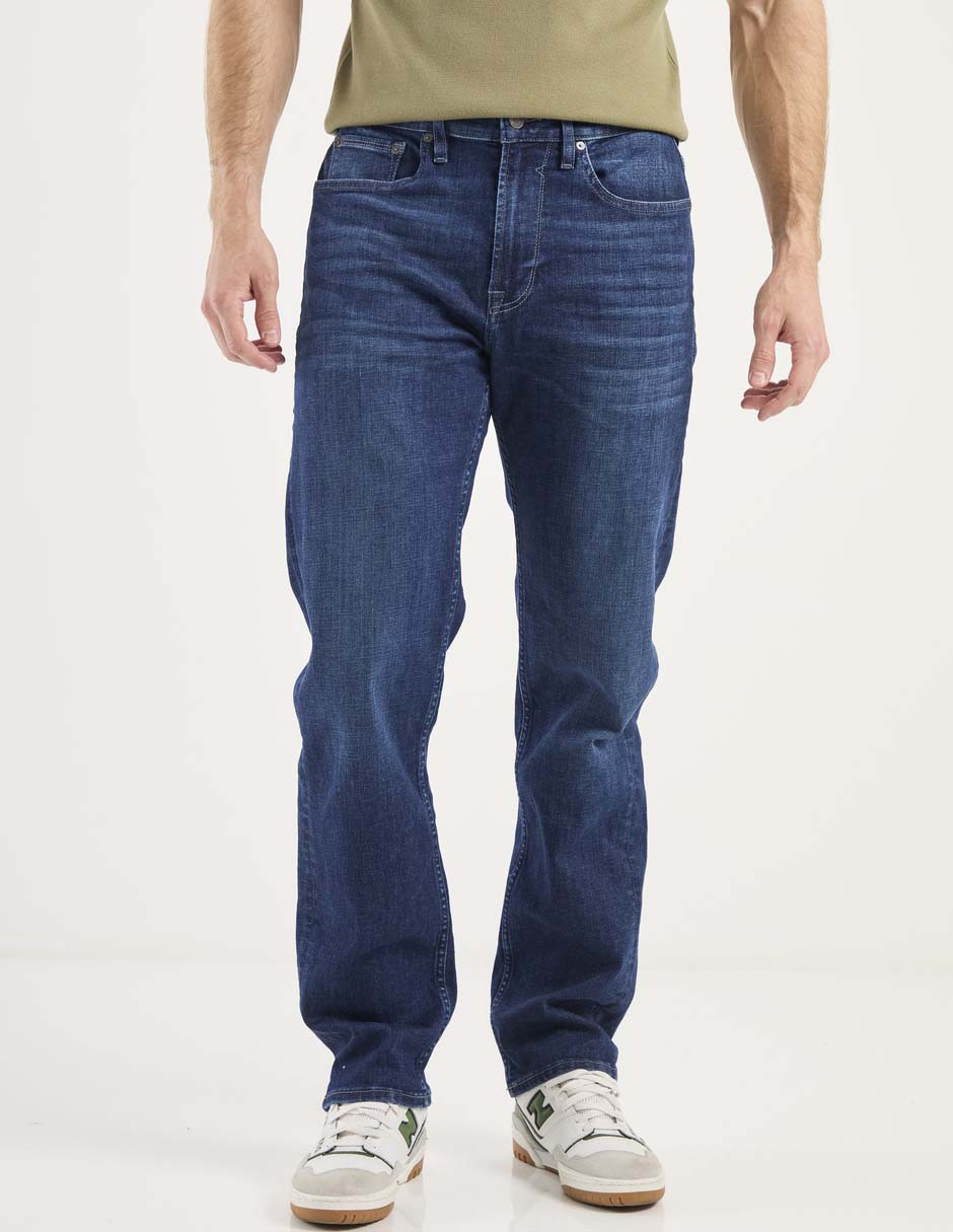 Jeans straight lavado stone wash para hombre Jeans straight lavado stone wash para hombre