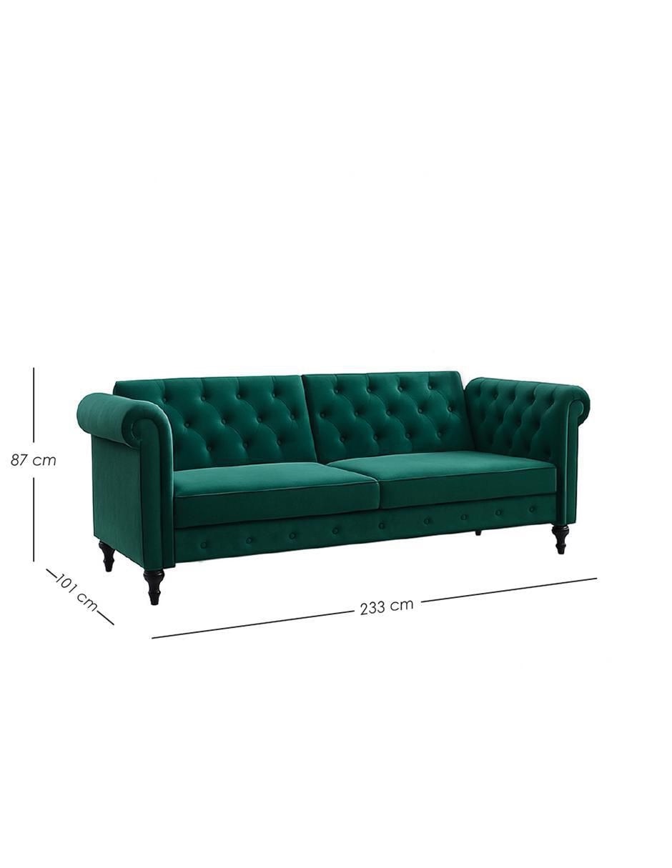 Sofá cama armable de terciopelo 8