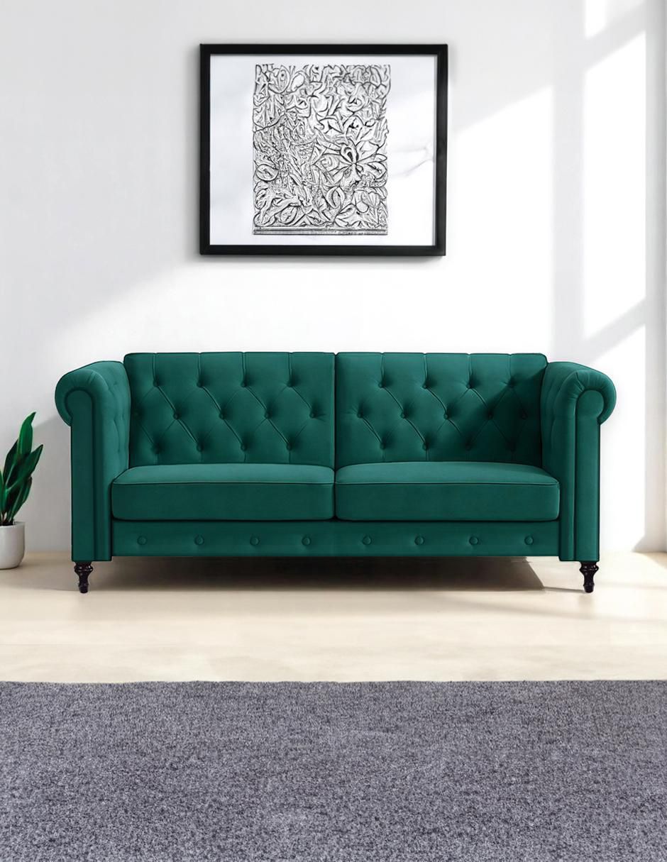 Sofá cama armable de terciopelo 4
