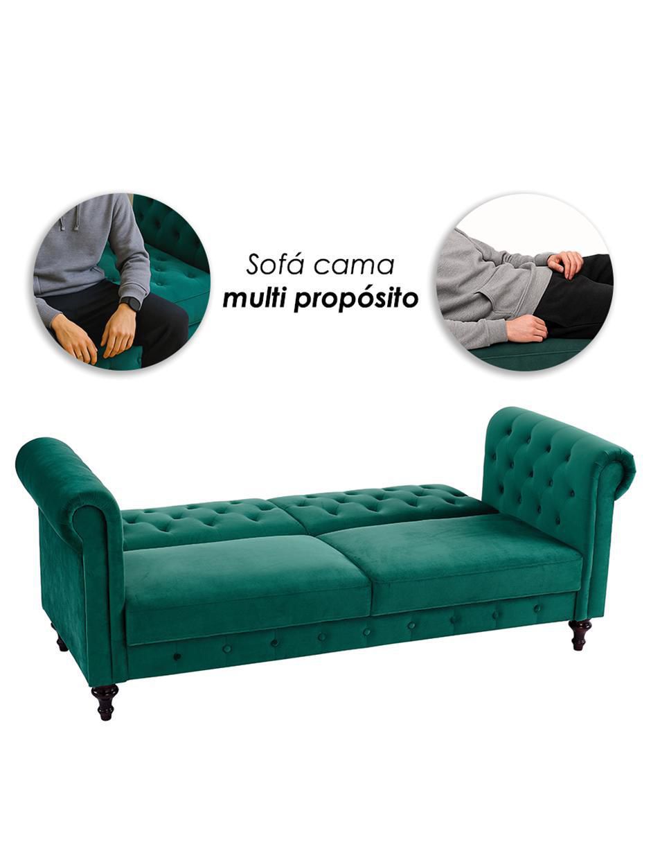 Sofá cama armable de terciopelo 5