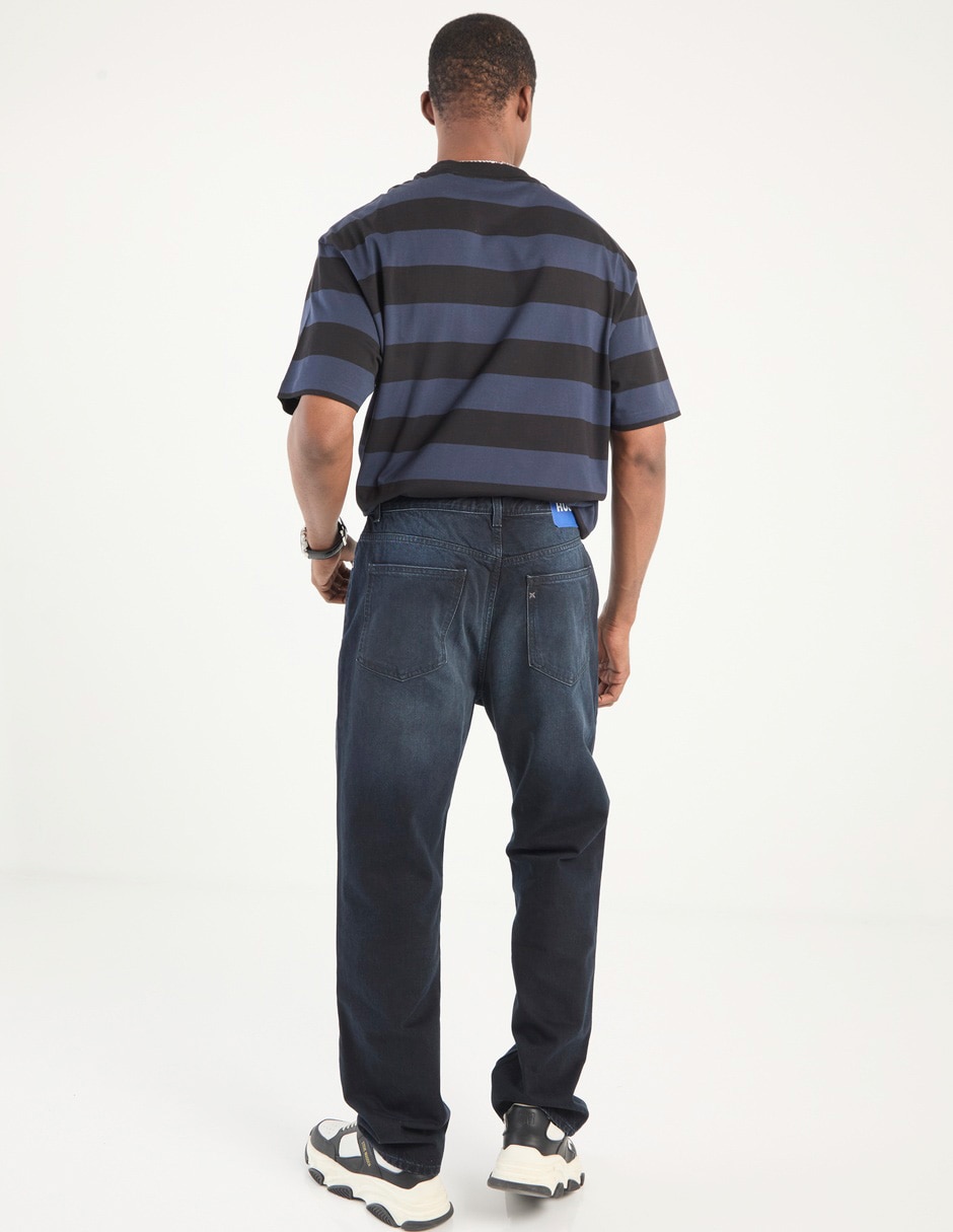 Jeans straight Hugo Blue lavado medio para hombre