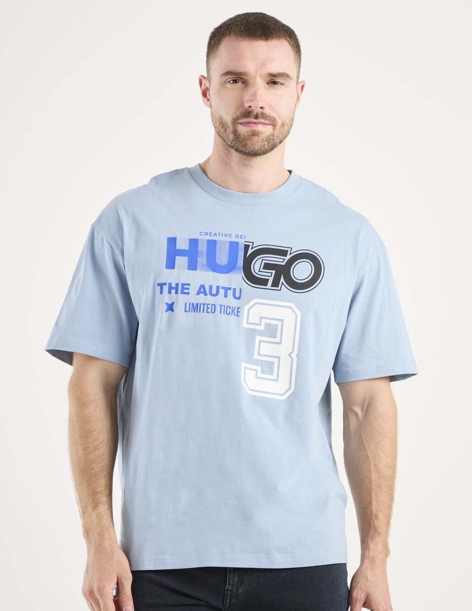 Playera Hugo Blue cuello redondo para hombre