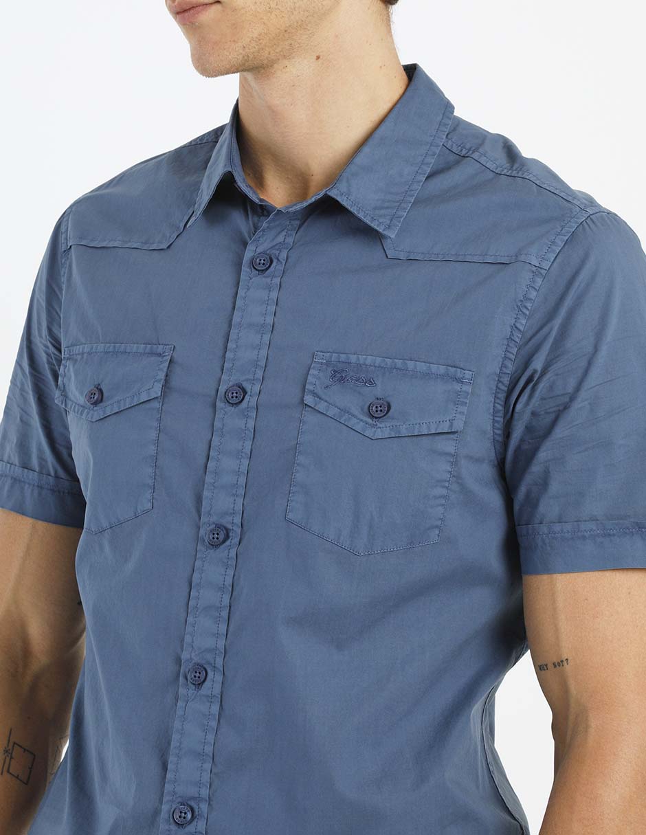Camisa casual de algodón manga corta para hombre 2
