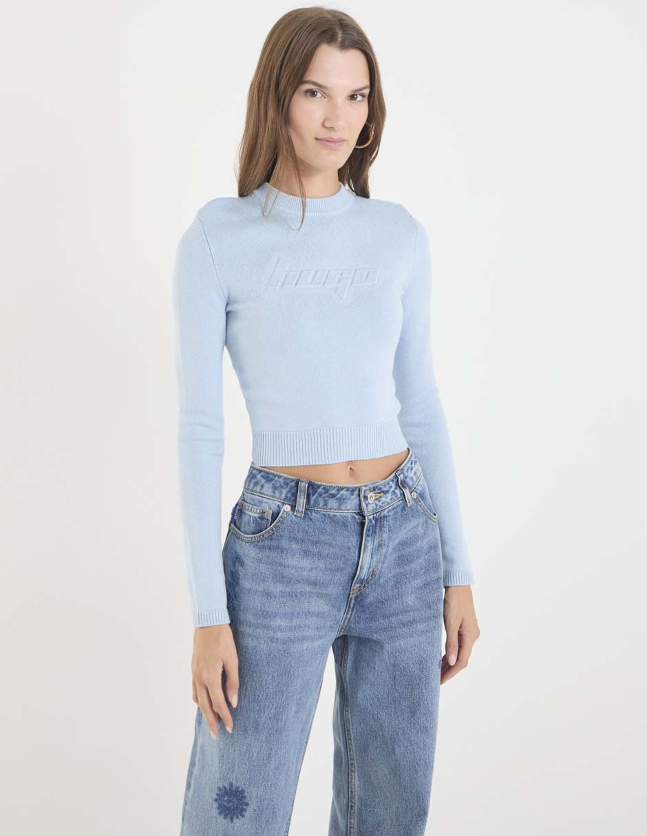 Suéter cuello redondo para mujer